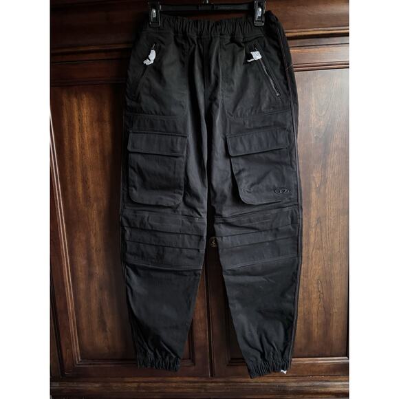 Diesel Black Nylon Cargo Pants Skater Goth Baggy P-Mirt NWT $375 - Picture 2 of 15